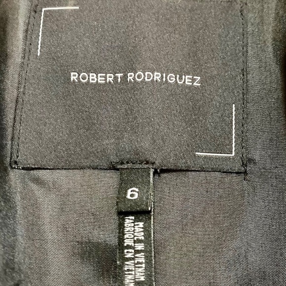 ROBERT RODRIGUEZ Sia Black Crepe Open Front Blazer Sz 6 Career Office Siren - Picture 11 of 15